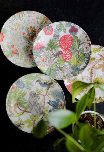 Botanical Printed Stoneware Plate