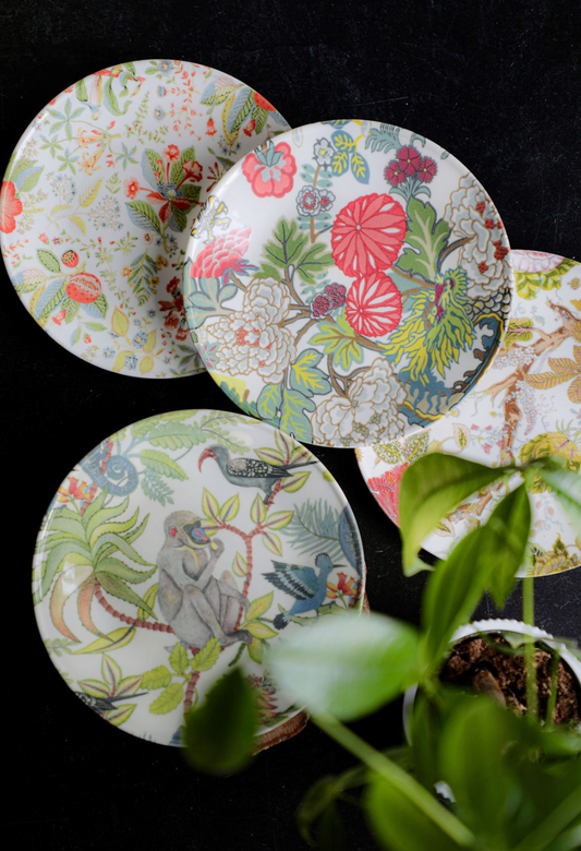 Botanical Printed Stoneware Plate
