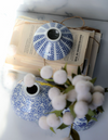 Blue & White Hand-Stamped Vase  - 3 Sizes
