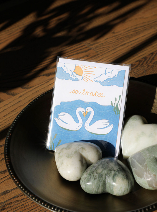 Swan Soulmates Love Card
