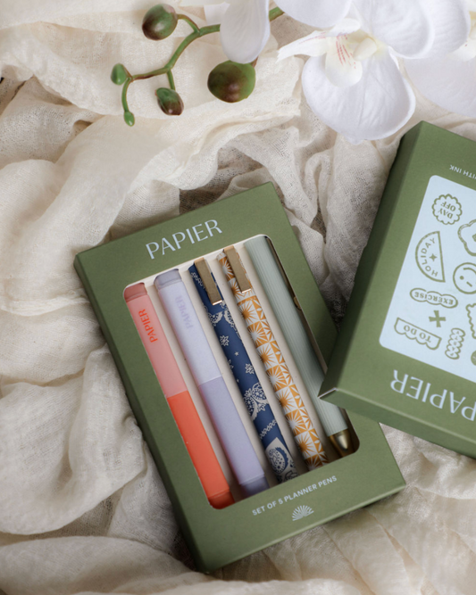 Mixed Pen & Highlighter Set of 5 - Solstice