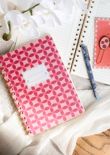 Pinwheel Pink Small Twinwire Notebook