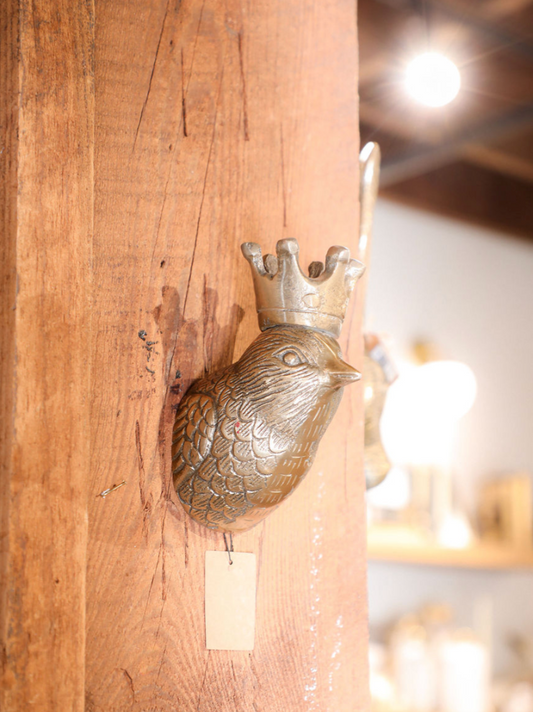 Cast Aluminum Bird with Crown