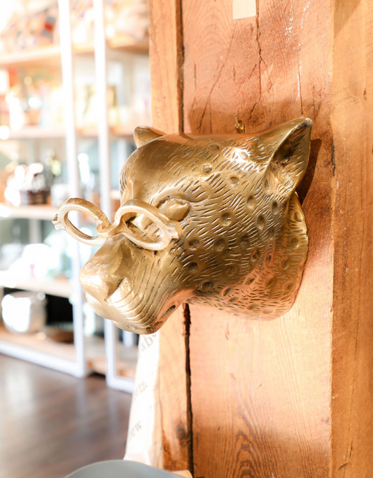 Cast Aluminum Leopard Head