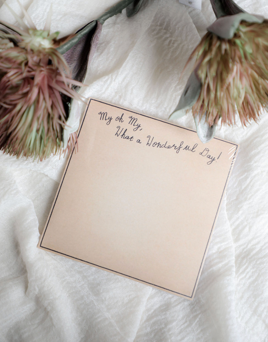 What a Wonderful Day Square Notepad