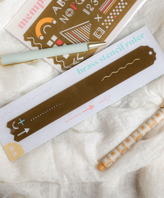 Brass Stencil Ruler