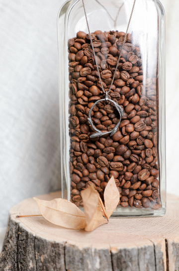 Camera Shy Silver Willow Trig Necklace