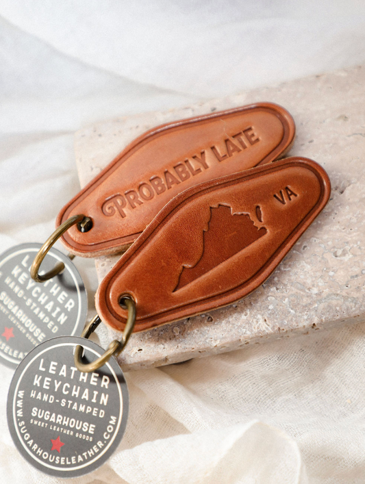 Leather Keychain Motel Style