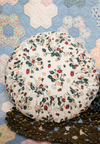 16" Cotton Pleated Floral Pillow