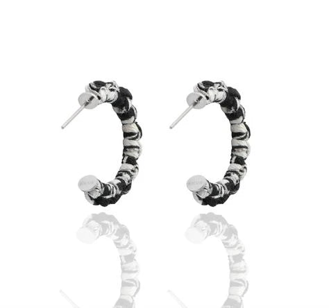 Petite Silk Braided Hoops
