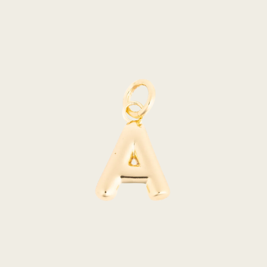 Shiny Gold Letter Charm