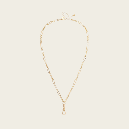 Annie Multi Link Charm Necklace Base in Shiny Gold