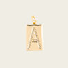 Rectangle Sparkle Letter Charm