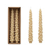10"H Unscented Tree Shaped Taper Candles, set of 2