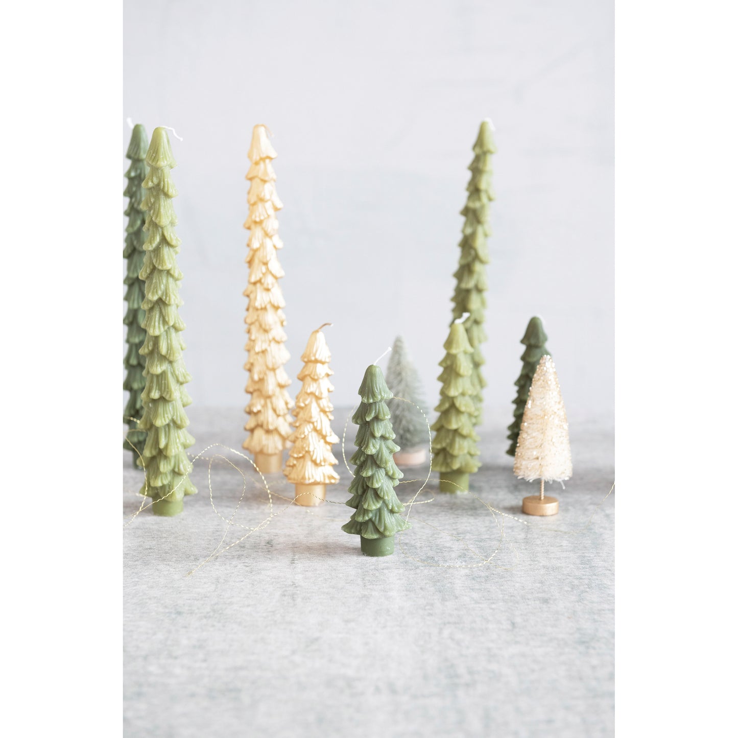 Unscented Tree Shaped Taper Candles