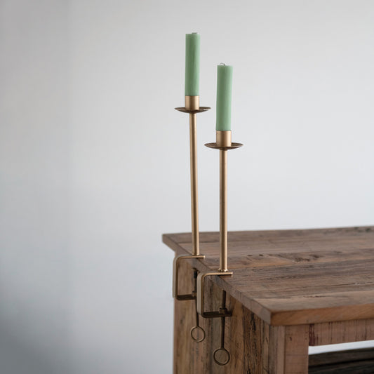 Metal Mantel Taper Holder w/ Adjustable C-Clamp