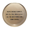 Round paperweight by Sugarboo & Co. with an inspirational quote and decorative border.