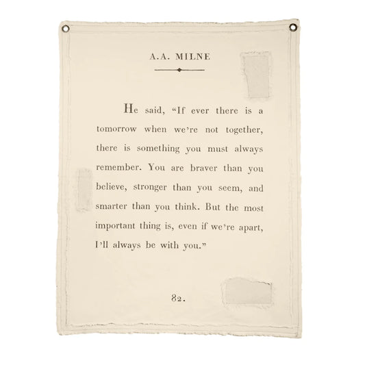 Canvas Wall Hanging - A.A. Milne - 31.5" x 40"