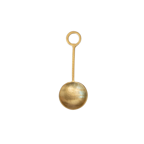 Hammered Stainless Steel Spoon, Gold Finish