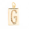 Rectangle Sparkle Letter Charm