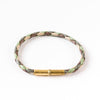 Flint Single Waxed Canvas Bracelet: Black / Medium