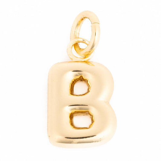 Shiny Gold Letter Charm