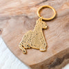 Cheetah Metal Keychain