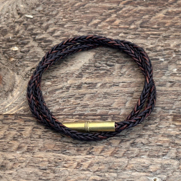 Flint Braided Bracelet: Brown / L