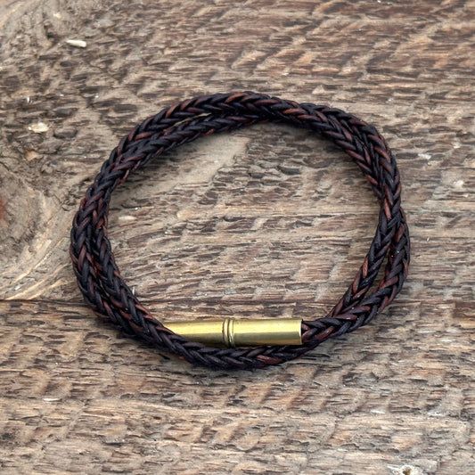 Flint Braided Bracelet: Brown / L
