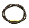 Flint Braided Bracelet: Brown / L