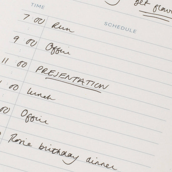 Undated daily planning pad from Picnic with a schedule and a to-do list visible.
