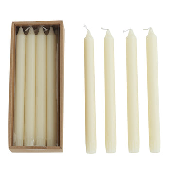 Unscented Taper Candles In Box (Set of 12)
