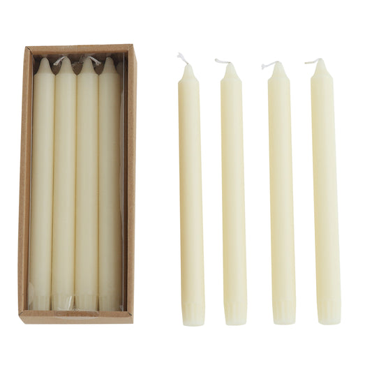 Unscented Taper Candles In Box (Set of 12)