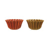 Stoneware Pleated Scalloped Bowl
