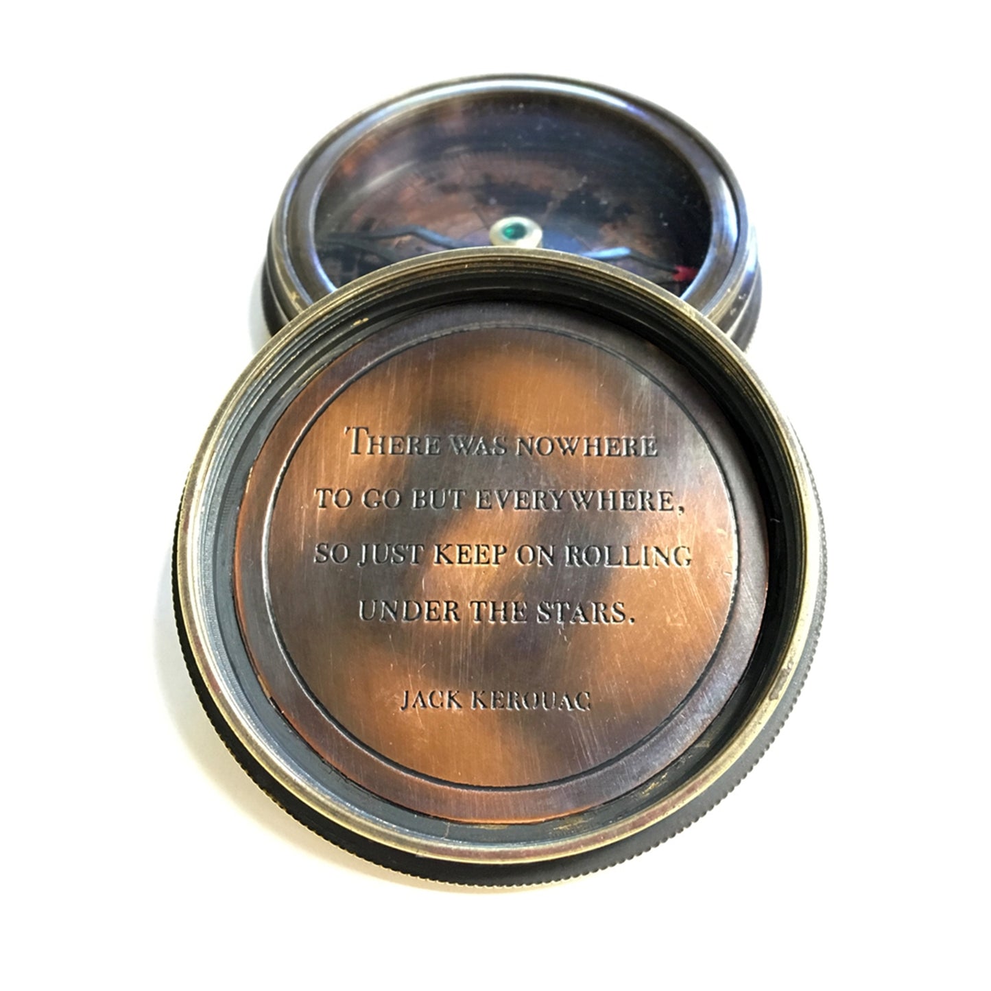 Walt Whitman Compass with Leather Pouch
