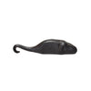 Cast iron mouse shaped bottle opener with a curled tail.