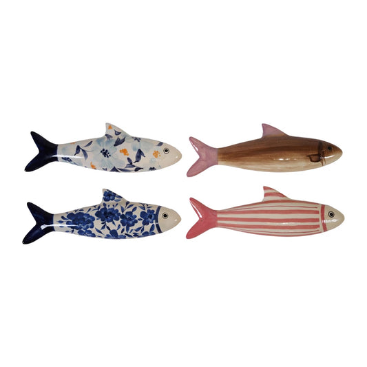Hand-Painted Stoneware Fish