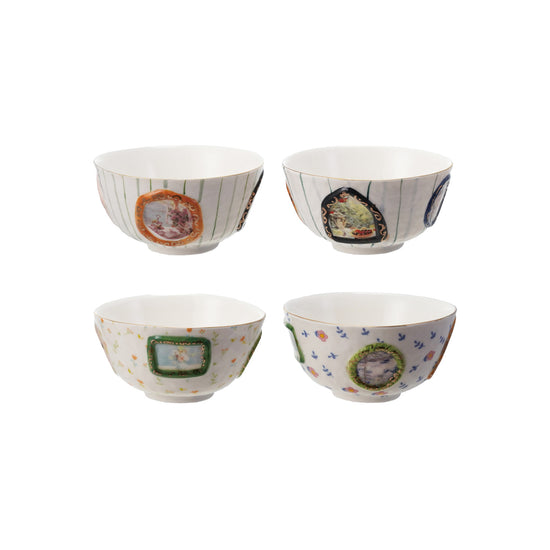 Embossed Hand-Painted Bowl with Gold Electroplating, 4 Styles