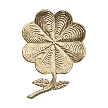 Cast Aluminum Flower Shaped Dish, Gold Finish