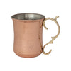 10 oz. Hammered Stainless Steel Mule Mug w/ Brass Handle, Copper Finish
