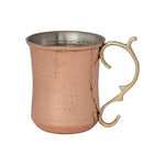 10 oz. Hammered Stainless Steel Mule Mug w/ Brass Handle, Copper Finish
