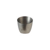 Stainless Steel Slanted Container, Brushed Pewter Finish