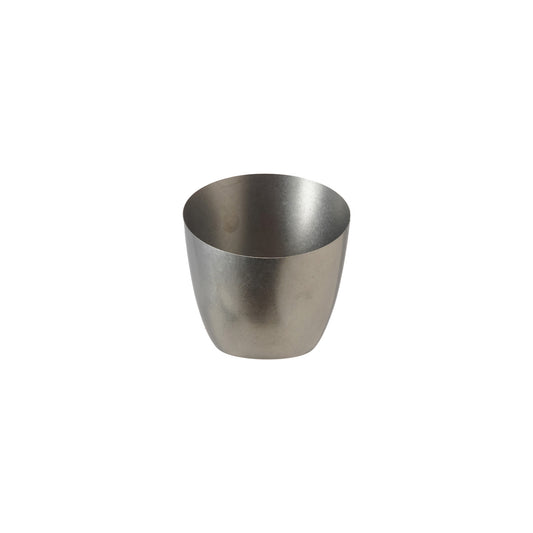 Stainless Steel Slanted Container, Brushed Pewter Finish