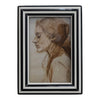 Striped Photo Frame, Black & White (Holds 4" x 6" Photo)