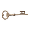 Bronze key bottle opener on a white background