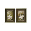 Wood Framed Glass Wall Decor with Swan & Mat, 2 Styles