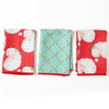 Mighty Mini Towel (Set of 3) Reversible - HGC Santa Baby: Red