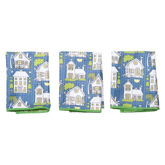 Mighty Mini Towel (Set of 3) Reversible - ME Twilight Cottages: Denim