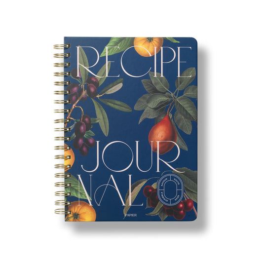 Guided Recipe Journal, B5 Hardcover Spiral - Botanical