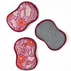 Reusable Sponges (Set of 3) - Jen Owens Manuette: Beet Red